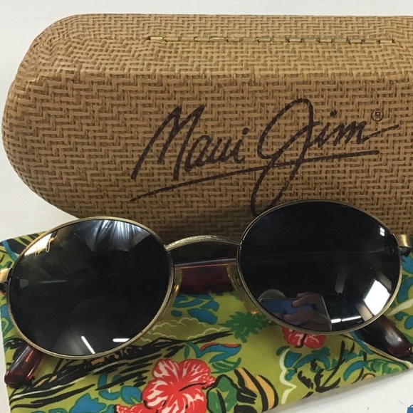 Vintage Maui Jim Latitude Stylish Gold and Tortoise Sunglasses - Picture 1 of 4